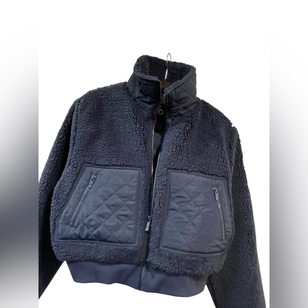 Nwt Alo Yoga Sherpa Edge Bomber Navy Size Xs